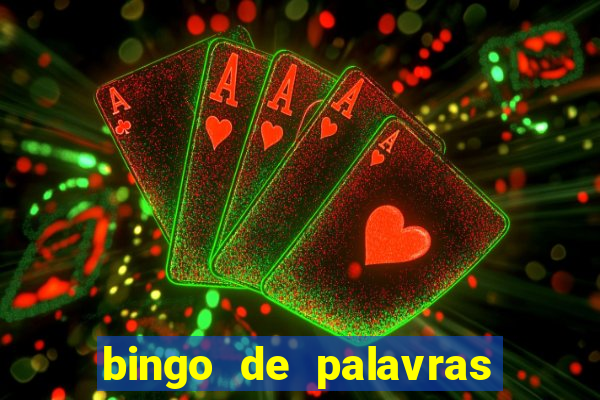 bingo de palavras 3 ano